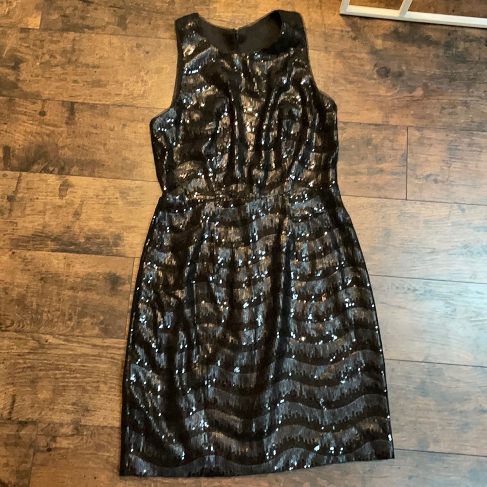 BCBGMaxAzria Black Sequin Sparkle  Dress